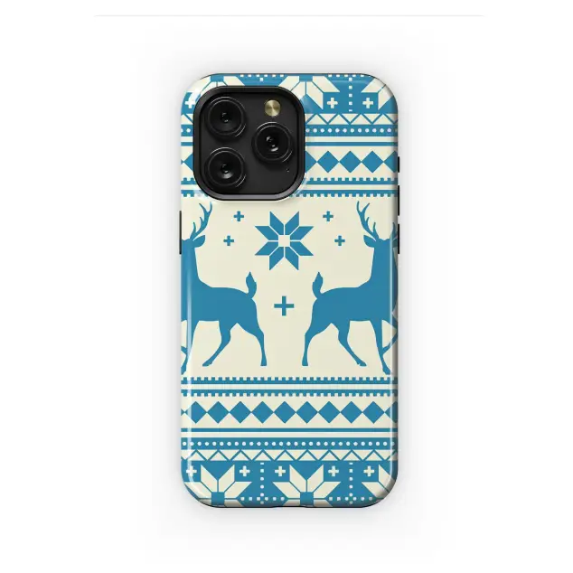 Nordic Reindeer Winter Sweater Pattern Phone Case iPhone Samsung Cover Pixel 8110