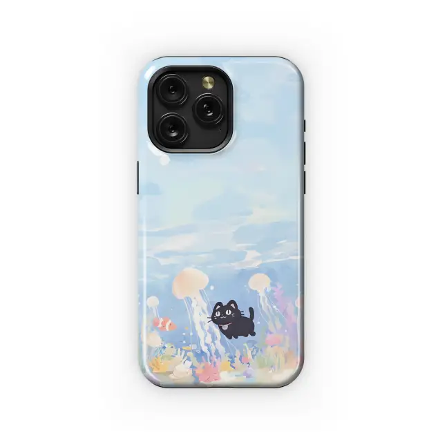 Ocean Kitty Dreamscape
 Phone Case iPhone Samsung Cover Pixel 4244