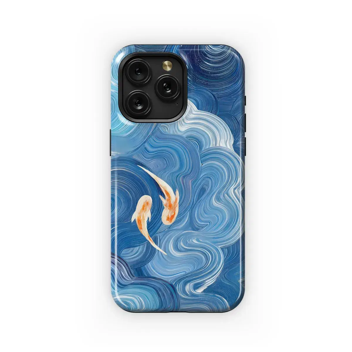 Ocean Wave Gold Fish Phone Case iPhone Samsung Cover Pixel 2053 - Image 1