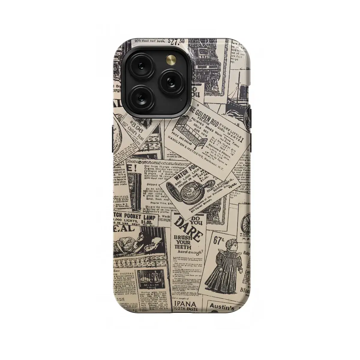 Old Newspaper Ledger Paperwhite Kindle Phone Case iPhone Samsung Pixel & More 63 - Image 1