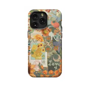 Orange and Green Collage Phone Case iPhone Samsung Cover Pixel 1640 - Image 1