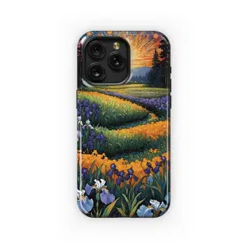 Orris Flower Landscape Drawing Phone Case iPhone Samsung Cover Pixel 1707 - Image 1