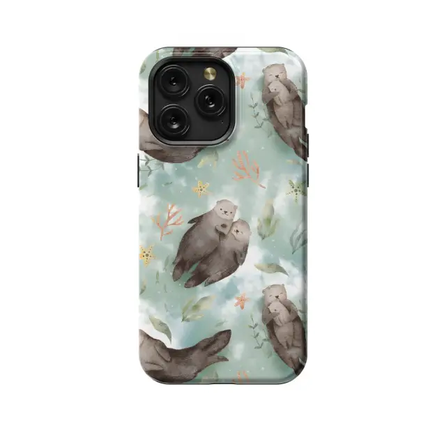 Otters pattern Phone Case iPhone Samsung Cover Pixel 1374