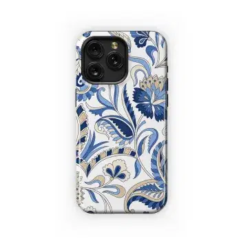 Paisley Blue Indian Phone Case iPhone Samsung Cover Pixel 3800 - Image 1