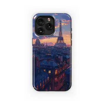 Parisian Sunset Glow
 Phone Case iPhone Samsung Cover Pixel 4521 - Image 1