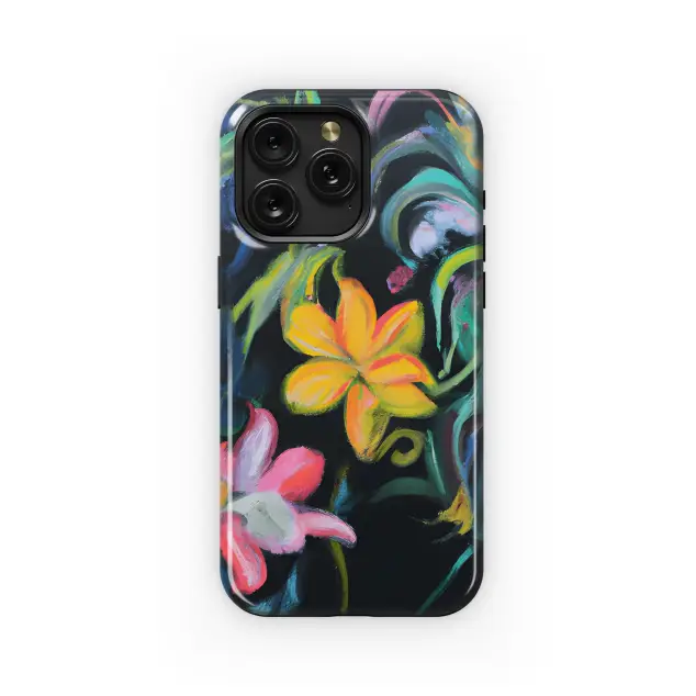 Pastel Brushstroke Flowers Phone Case iPhone Samsung Cover Pixel 3573