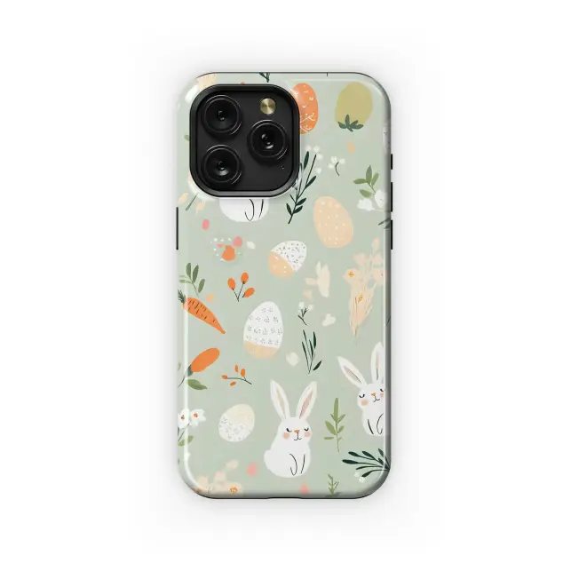 Pastel Easter Bunny Garden Phone Case iPhone Samsung Cover Pixel 4874