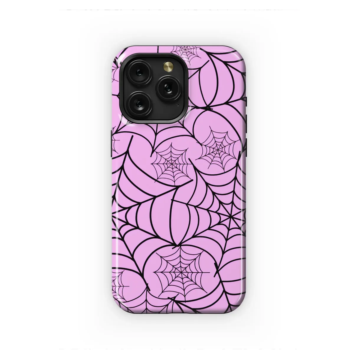 Pastel Goth Pink Spiderweb Pattern Phone Case iPhone Samsung Cover Pixel 7365 - Image 1