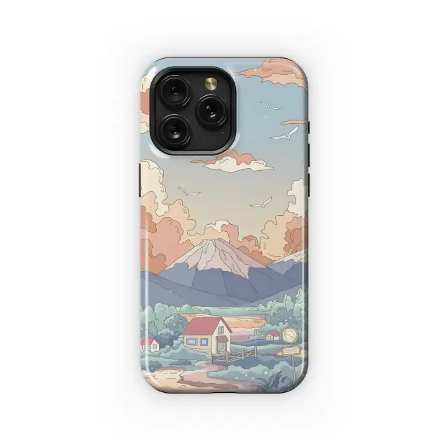 Pastel Mountain Village
 Phone Case iPhone Samsung Cover Pixel 5548