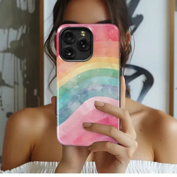 Pastel Rainbow Galaxy
 Phone Case iPhone Samsung Cover Pixel 5702 - Image 1