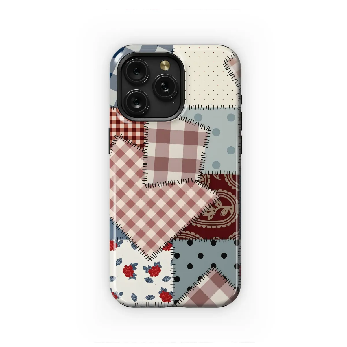 Patchwork Quilt Design
 Phone Case iPhone Samsung Cover Pixel 6161 - Image 1