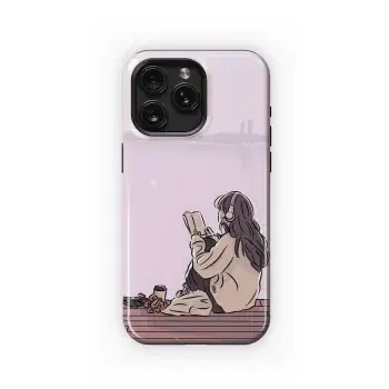 Peaceful Lakeside Reading
 Phone Case iPhone Samsung Cover Pixel 4590 - Image 1