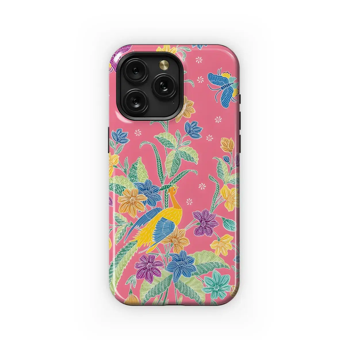 Peacock Nyonya Sarong Phone Case iPhone Samsung Cover Pixel 3826 - Image 1