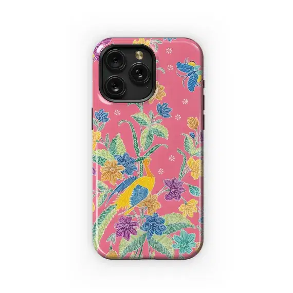 Peacock Nyonya Sarong Phone Case iPhone Samsung Cover Pixel 3826 - Image 1