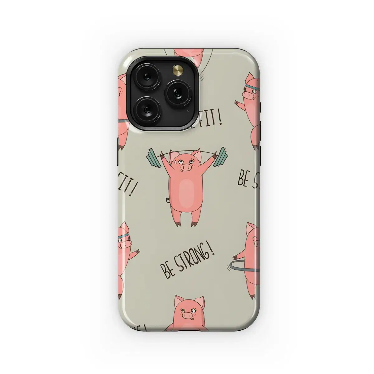 Pig Exercise GYM Phone Case iPhone Samsung Cover Pixel 2711 - Image 1