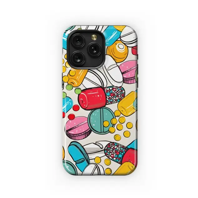 Pills and Capsules Pattern Phone Case iPhone Samsung Cover Pixel 4926