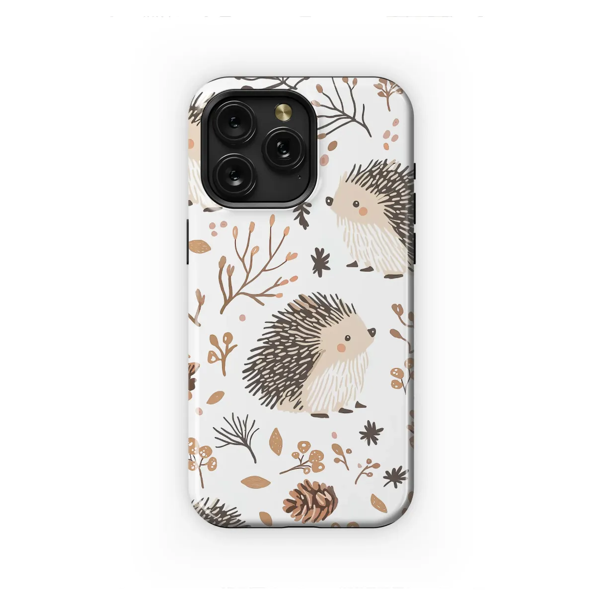 Pinecones and Prickly Forest Friends Phone Case iPhone Samsung Cover Pixel 6958 - Image 1