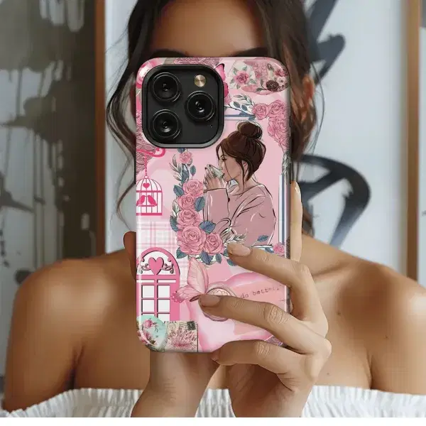 Pink Blossom Bloom Phone Case iPhone Samsung Cover Pixel 4436 - Image 1