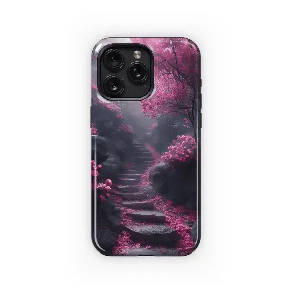 Pink Blossom Pathway
 Phone Case iPhone Samsung Cover Pixel 4650 - Image 1