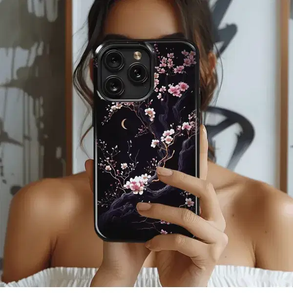 Pink Blossom Street
 Phone Case iPhone Samsung Cover Pixel 4490 - Image 1