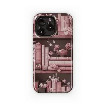 Pink Bookcase Bloom
 Phone Case iPhone Samsung Cover Pixel 4620 - Image 1