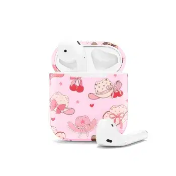 Pink Coquette Cowgirl AirPods Case AirPods Pro AirPods Pro 2 AirPods 3 AirPods 2 Glossy 1693 - Image 1