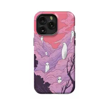 Pink Ghost Phone Case iPhone Samsung Cover Pixel 1385 - Image 1