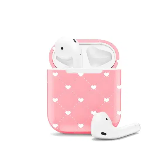 Pink Heart Seamless Pattern AirPods Case AirPods Pro AirPods Pro 2 AirPods 3 AirPods 2 Glossy 2145 - Image 1