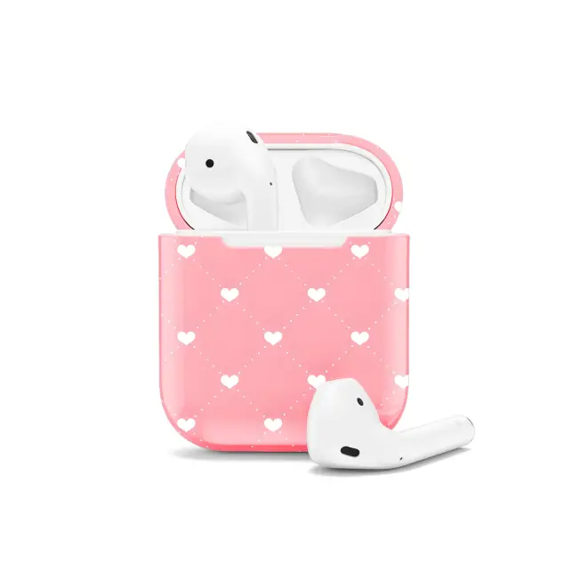 Pink Heart Seamless Pattern AirPods Case AirPods Pro AirPods Pro 2 AirPods 3 AirPods 2 Glossy 2145