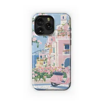 Pink Italian Summer Escape Phone Case iPhone Samsung Cover Pixel 4951 - Image 1