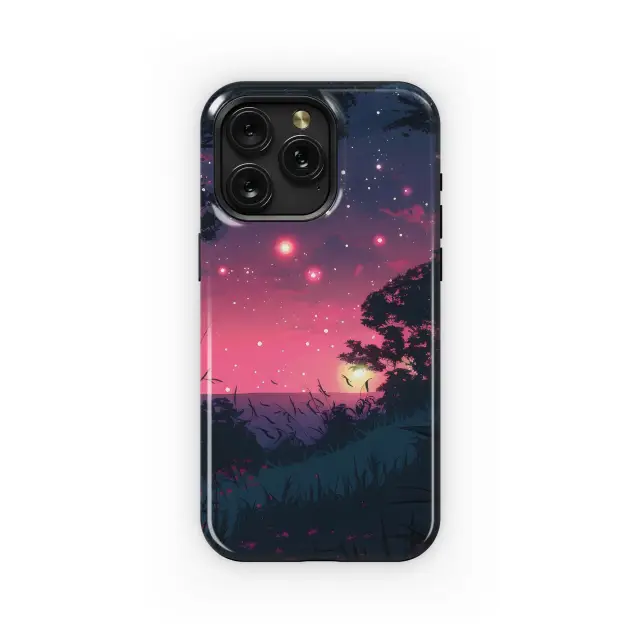 Pink Sky Meadow Dreamscape Phone Case iPhone Samsung Cover Pixel 5456