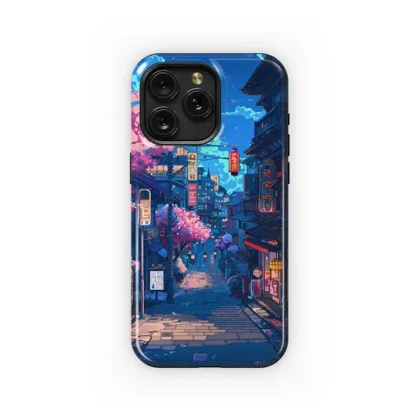 Pixel City Nightscape
 Phone Case iPhone Samsung Cover Pixel 5554 - Image 1