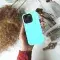 Plain Cyan Case Cover iPhone Samsung Pixel Design 617 - Image 2