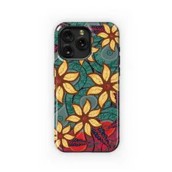 Plant Motifs in Indonesian Batik Phone Case iPhone Samsung Cover Pixel 3806 - Image 1