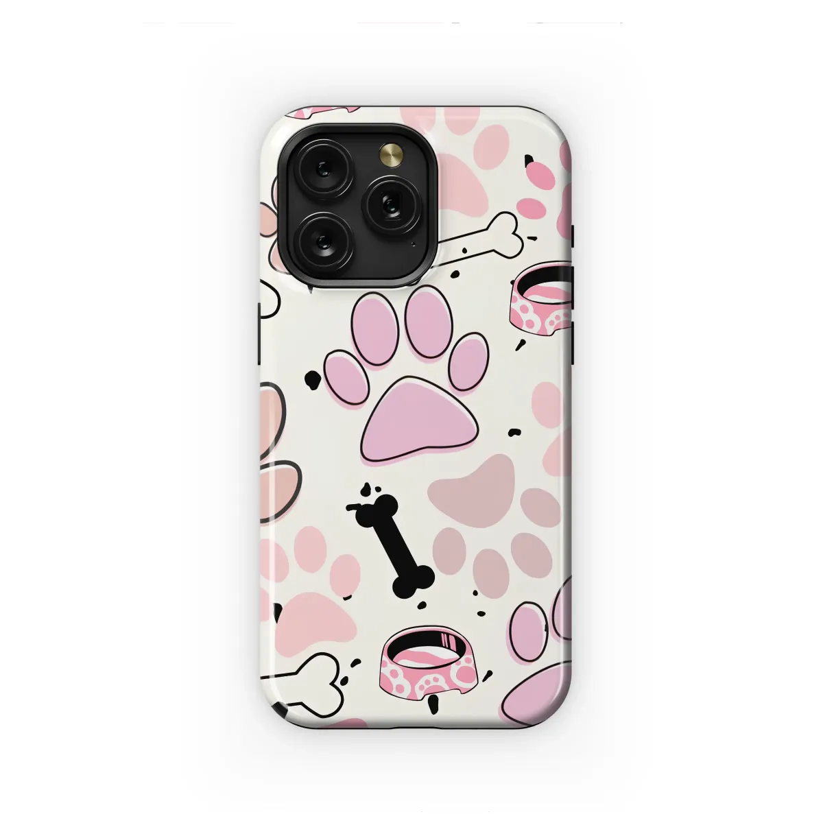 Playful Paws in Pretty Pink Phone Case iPhone Samsung Cover Pixel 6594 - Image 1