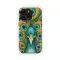 Pointillism Peacock Phone Case iPhone Samsung Cover Pixel 3674 - Image 1