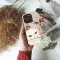 Portrait Blonde Girl with White Cat Animal Phone Case iPhone Samsung Cover Pixel 1776 - Image 4