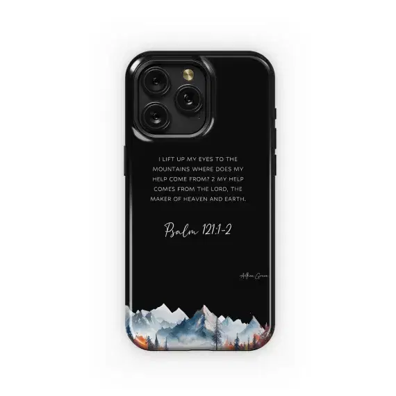 Psalm 121:1-2 Mountain View Phone Case iPhone Samsung Cover Pixel 5037 - Image 1