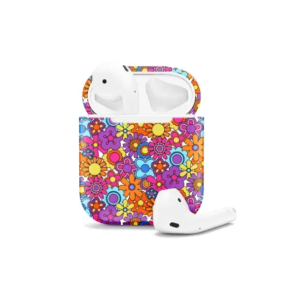 Psychedelic Groovy Floral AirPods Case AirPods Pro AirPods Pro 2 AirPods 3 AirPods 2 Glossy 1107 - Image 1