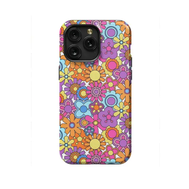Psychedelic Groovy Floral Phone Case iPhone Samsung Cover Pixel 1107