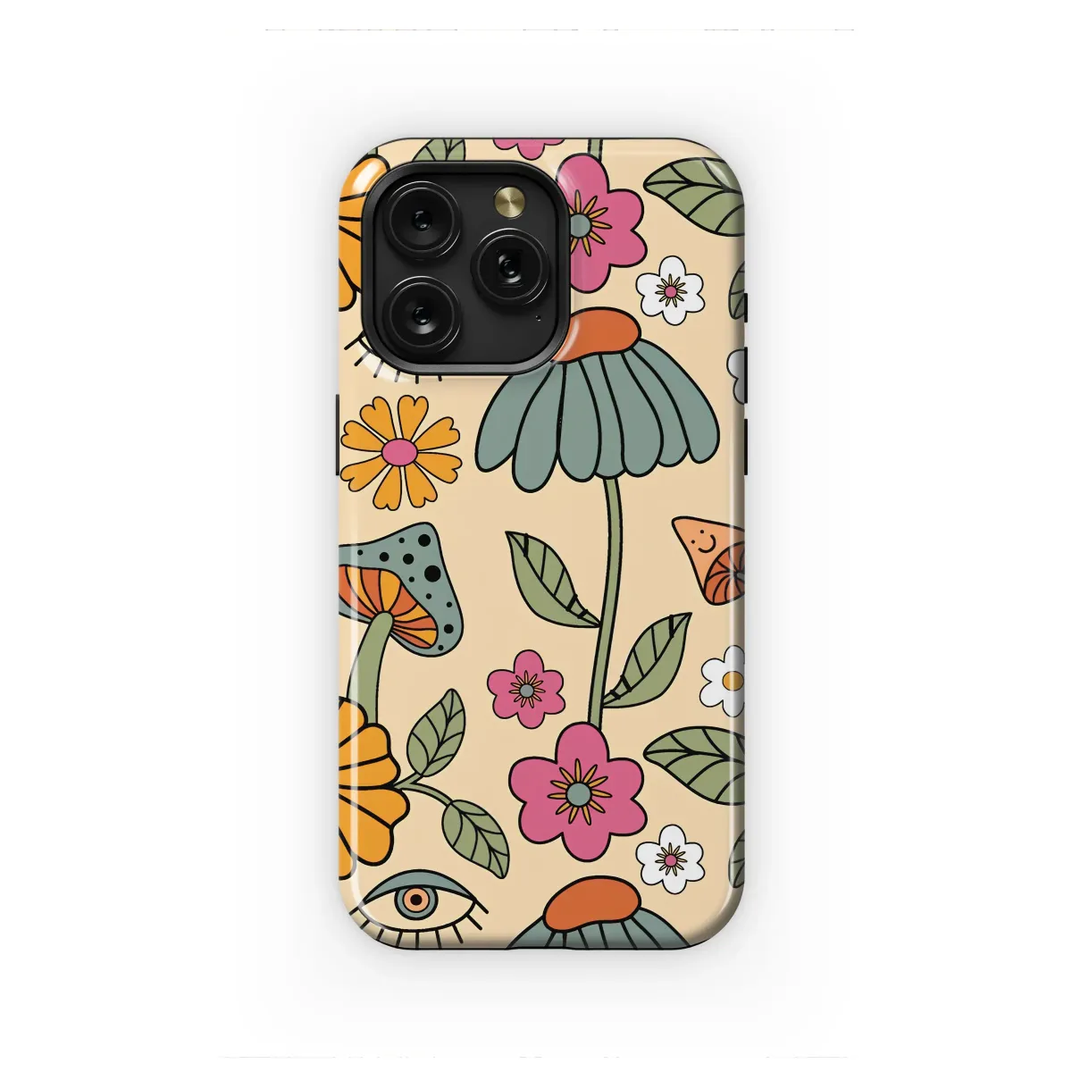 Psychedelic Mystic Mushroom Garden Art Phone Case iPhone Samsung Cover Pixel 7043 - Image 1