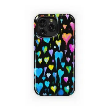 Punk Hearts Tie Dye Phone Case iPhone Samsung Cover Pixel 3284 - Image 1