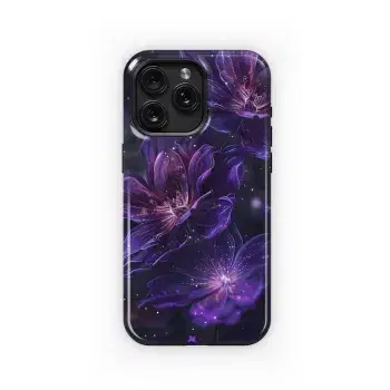 Purple Galaxy Flowers
 Phone Case iPhone Samsung Cover Pixel 4615 - Image 1