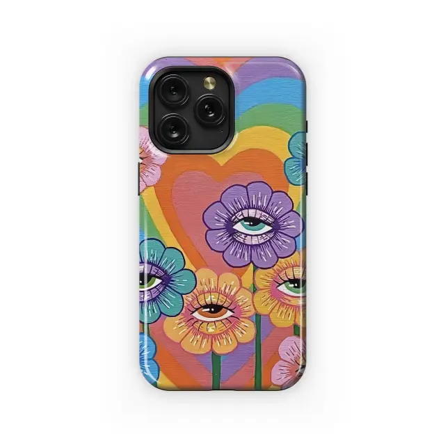 Rainbow Eye Flowers
 Phone Case iPhone Samsung Cover Pixel 5787