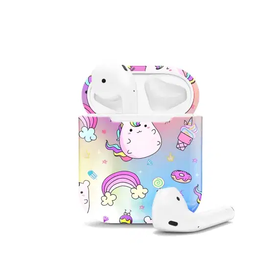 Rainbow Ice Cream Unicorn AirPods Case AirPods Pro AirPods Pro 2 AirPods 3 AirPods 2 Glossy 1556 - Image 1