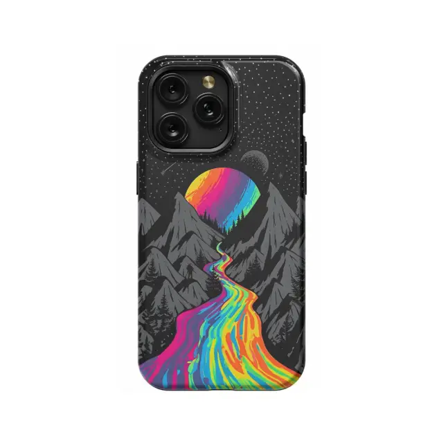 Rainbow River Moon Mountain Phone Case iPhone Samsung Pixel & More