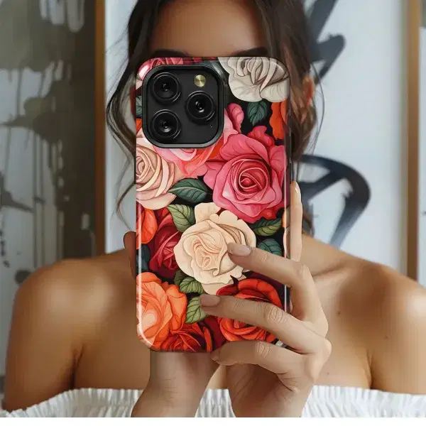 Red Hearts & Daisies
 Phone Case iPhone Samsung Cover Pixel 5524 - Image 1