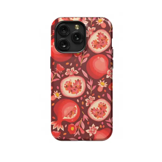 Red Pomegranate Pattern Phone Case iPhone Samsung Pixel & More 105