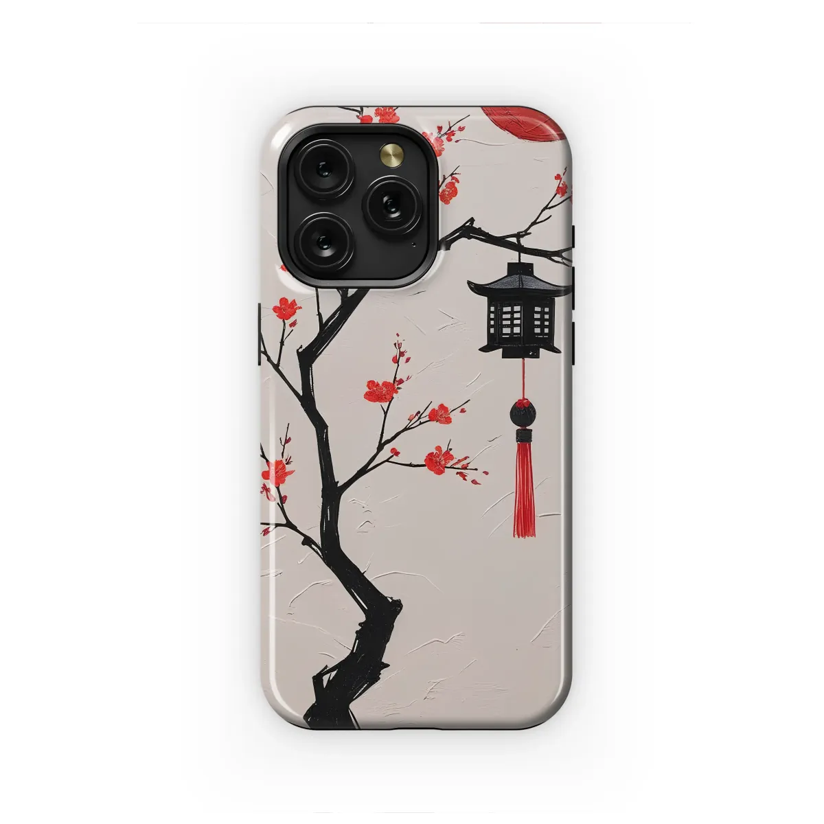 Red Sun, Black Branch, Quiet Light Phone Case iPhone Samsung Cover Pixel 6444 - Image 1