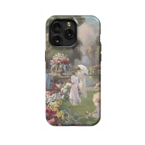 Renaissance Art Woman in Garden Phone Case iPhone Samsung Pixel & More 456 - Image 1